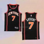 Maglia New York Knicks Carmelo Anthony NO 7 Citta 2021-22 Nero
