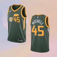 Maglia Utah Jazz Donovan Mitchell NO 45 Earned 2018-19 Verde