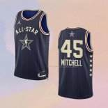 Maglia All Star 2024 Cleveland Cavaliers Donovan Mitchell NO 45 Blu