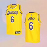 Maglia Bambino Los Angeles Lakers LeBron James NO 6 Icon 2022-23 Giallo