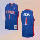 Maglia Detroit Pistons Chauncey Billups NO 1 Mitchell & Ness 2003-04 Blu