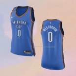 Maglia Donna Oklahoma City Thunder Russell Westbrook NO 0 Icon 2017-18 Blu