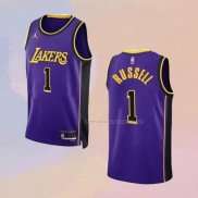 Maglia Los Angeles Lakers D'angelo Russell NO 1 Statement 2022-23 Viola
