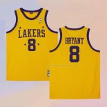 Maglia Los Angeles Lakers Kobe Bryant NO 8 Mitchell & Ness 1957 Giallo