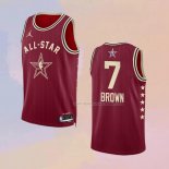Maglia All Star 2024 Boston Celtics Jaylen Brown NO 7 Rosso