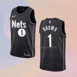 Maglia Brooklyn Nets Bruce Brown NO 1 Earned 2020-21 Nero
