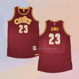 Maglia Cleveland Cavaliers LeBron James NO 23 Mitchell & Ness 2015-16 Rosso