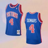 Maglia Detroit Pistons Joe Dumars NO 4 Mitchell & Ness 1988-89 Blu