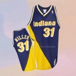 Maglia Indiana Pacers Reggie Miller NO 31 Throwback Blu Giallo