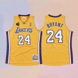 Maglia Los Angeles Lakers Kobe Bryant NO 24 Hardwood Classics Giallo
