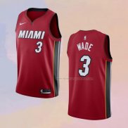 Maglia Miami Heat Dwyane Wade NO 3 Statement Rosso