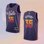 Maglia Phoenix Suns Kevin Durant NO 35 Citta 2023-24 Viola