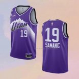 Maglia Utah Jazz Luka Samanic NO 19 Citta 2023-24 Viola